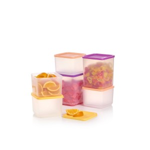 Tupperware Basic Bright Square 6-pc. Set Wild Mulberry | 596CQIBSX