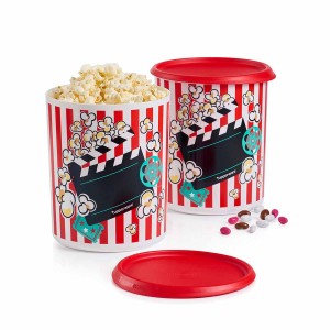 Tupperware One Touch Movie Night Canisters Red / White | 697SKLJVO