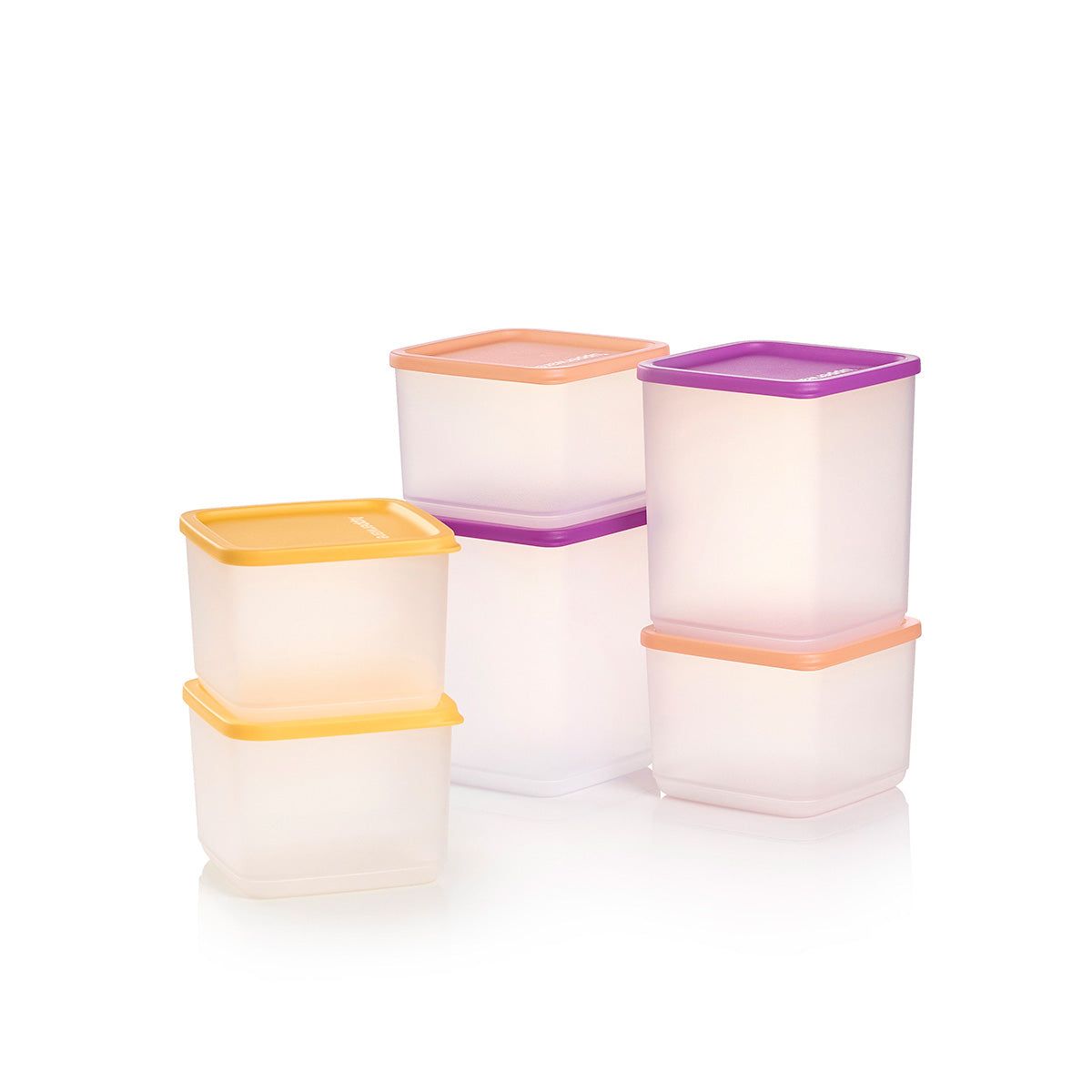 Tupperware Basic Bright Square 6-pc. Set Wild Mulberry | 596CQIBSX