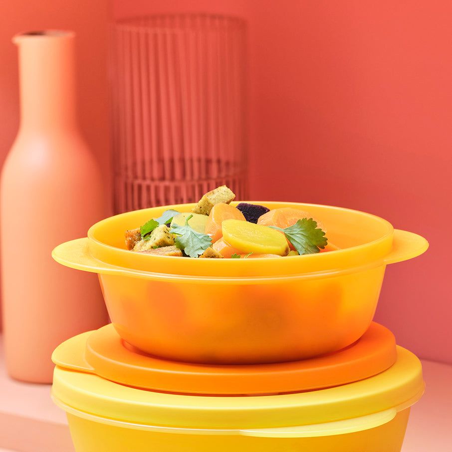 Tupperware Crystalwave Plus 2-cup/560 Ml Round Papaya | 403GKERNW