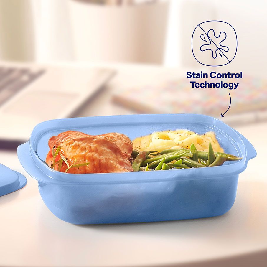 Tupperware Crystalwave Plus 4-cup/1 L Rectangular Cobalt | 620JQTXGH