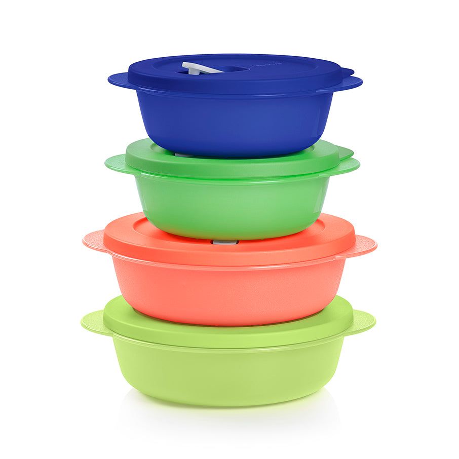 Tupperware Crystalwave Plus 4-pc. Round Set Blue | 351LIGVKZ