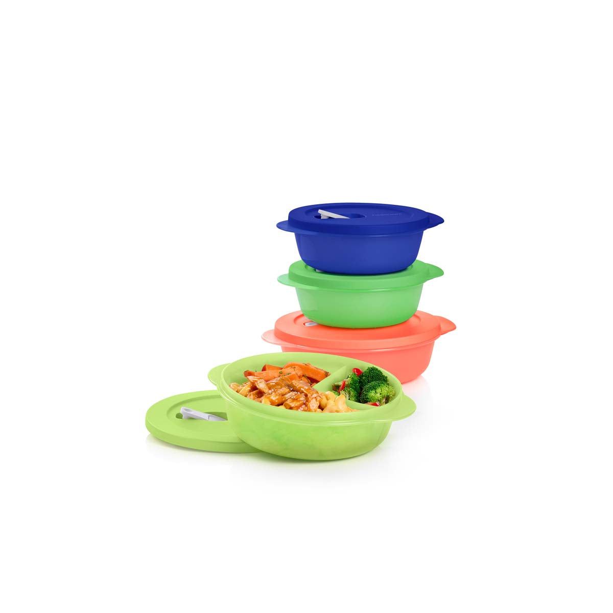 Tupperware Crystalwave Plus 4-pc. Round Set Blue | 351LIGVKZ