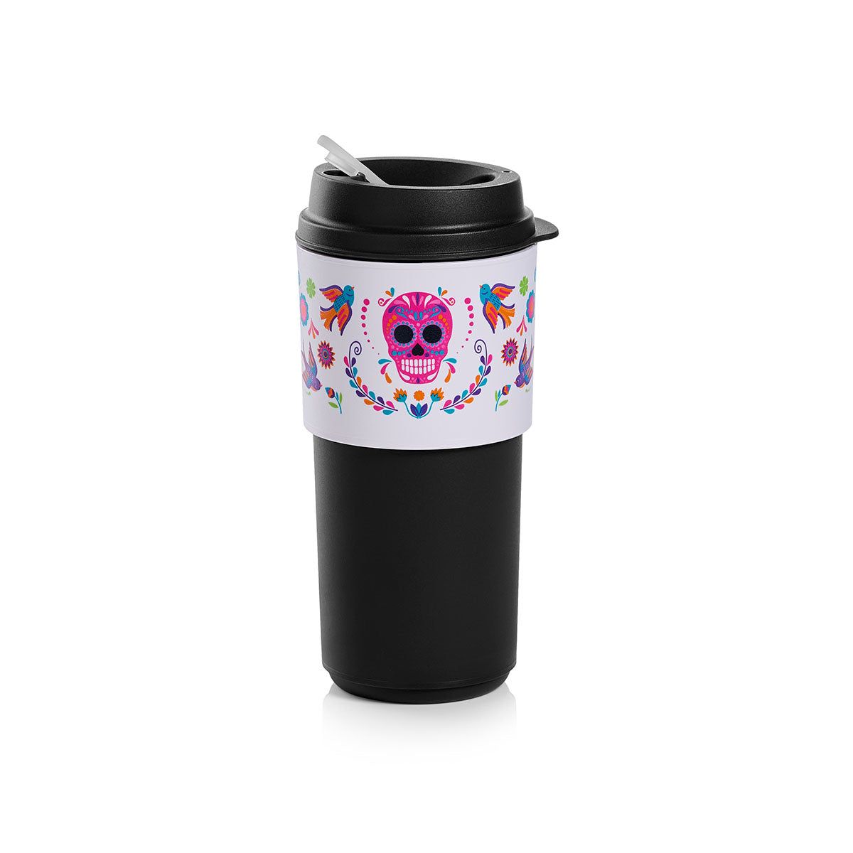 Tupperware Dia De Los Muertos Eco To-go Cup Black | 290MYKZIW