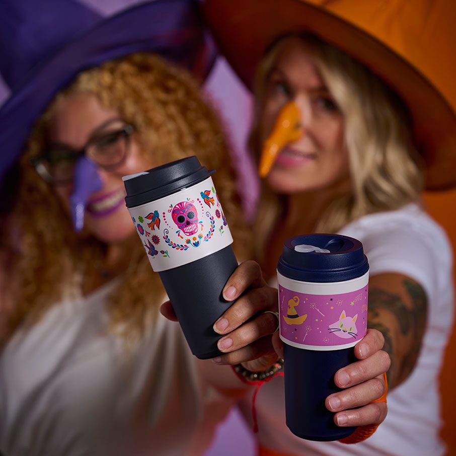 Tupperware Dia De Los Muertos Eco To-go Cup Black | 290MYKZIW