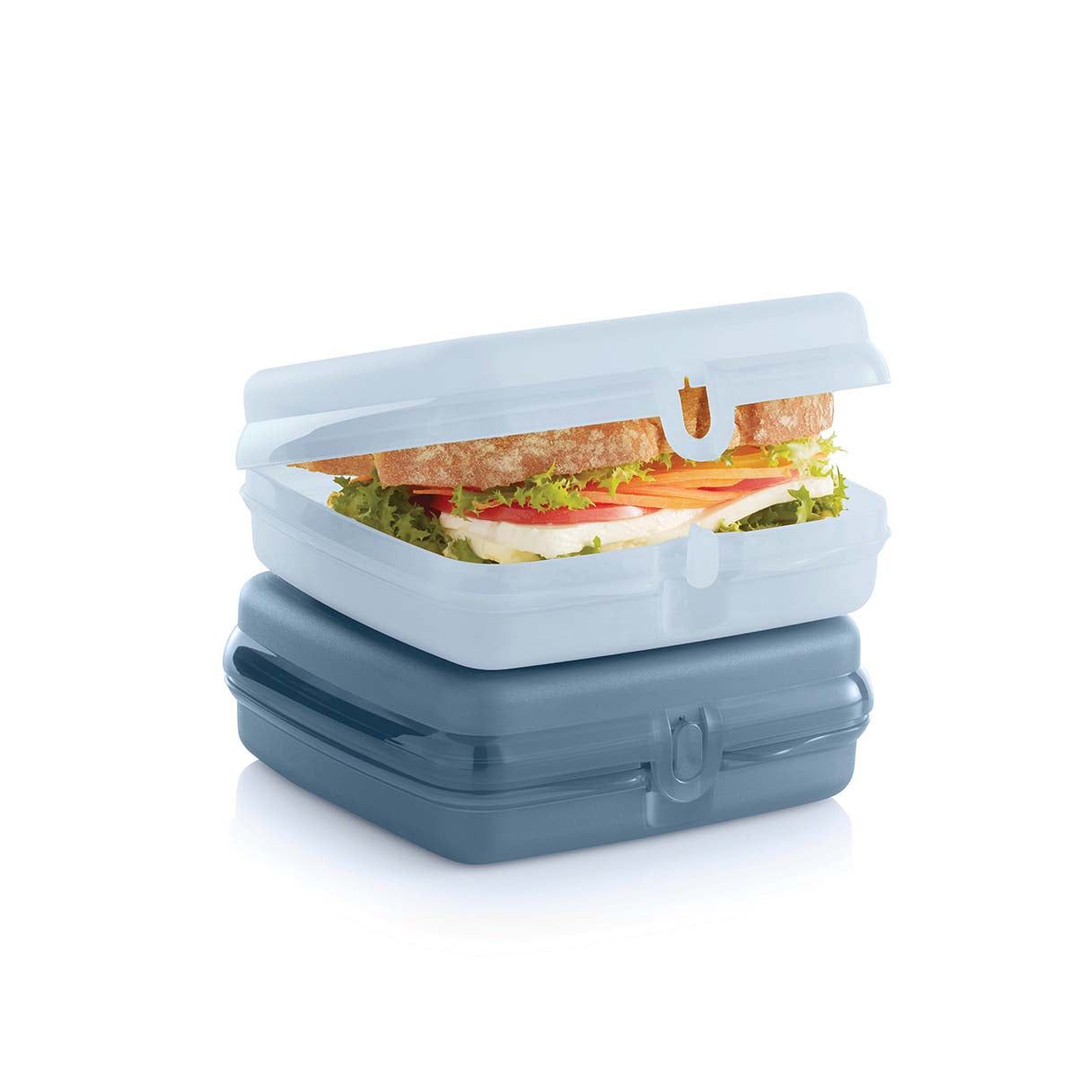 Tupperware Eco+ Sandwich Keepers White / Blue | 590ASTXPH