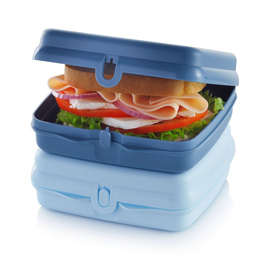 Tupperware Eco+ Sandwich Keepers White / Blue | 590ASTXPH