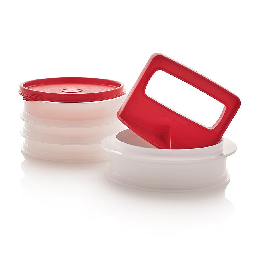 Tupperware Hamburger Press & Keepers Set | 209KMVQBG