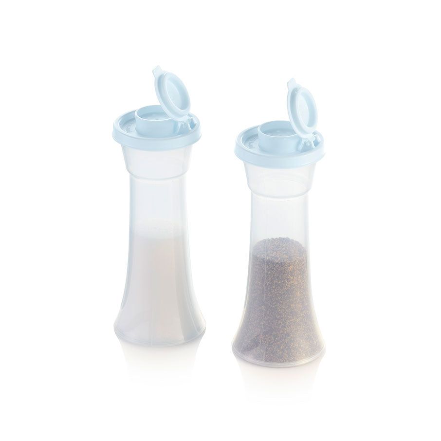 Tupperware Large Hourglass Salt And Pepper Shakers White | 890AIQUXM