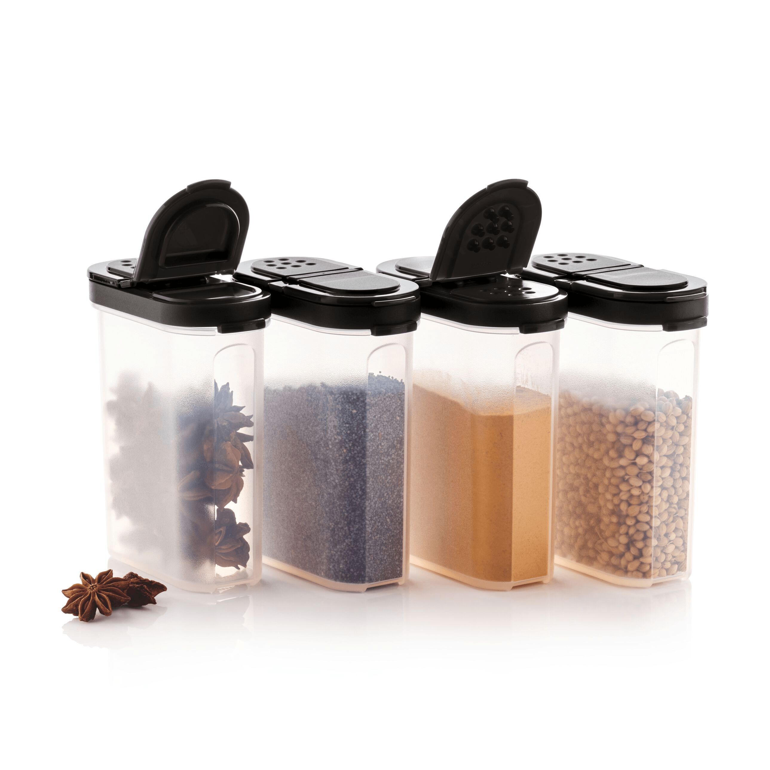 Tupperware Large Spice Shakers Black | 672SPBYLC