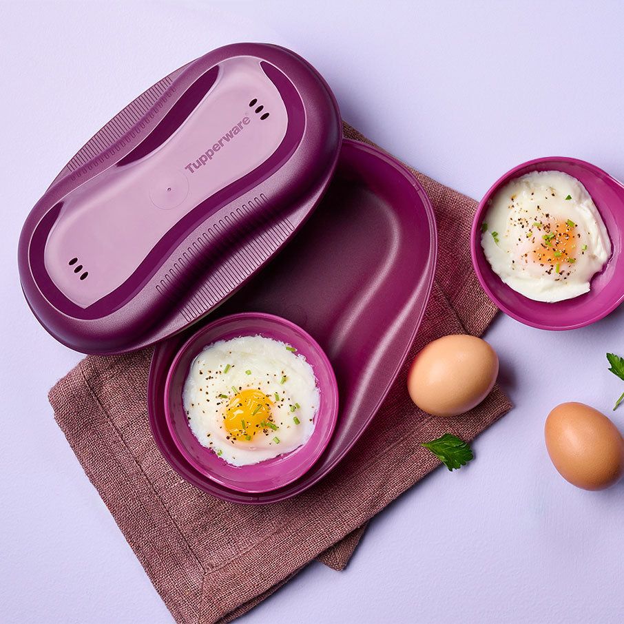 Tupperware Microwave Breakfast Maker Set Purple | 529UDVSHM