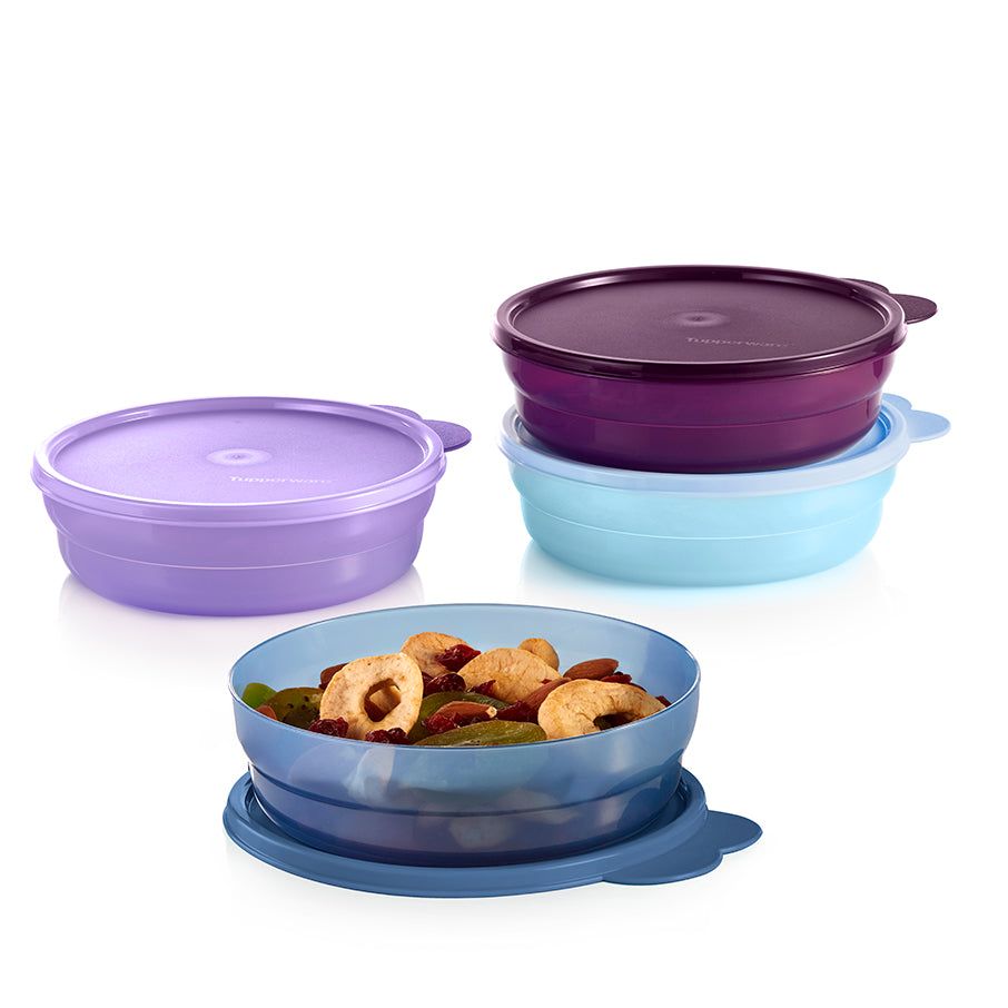 Tupperware Microwave Reheatable Cereal Bowls White | 120GYPCKR