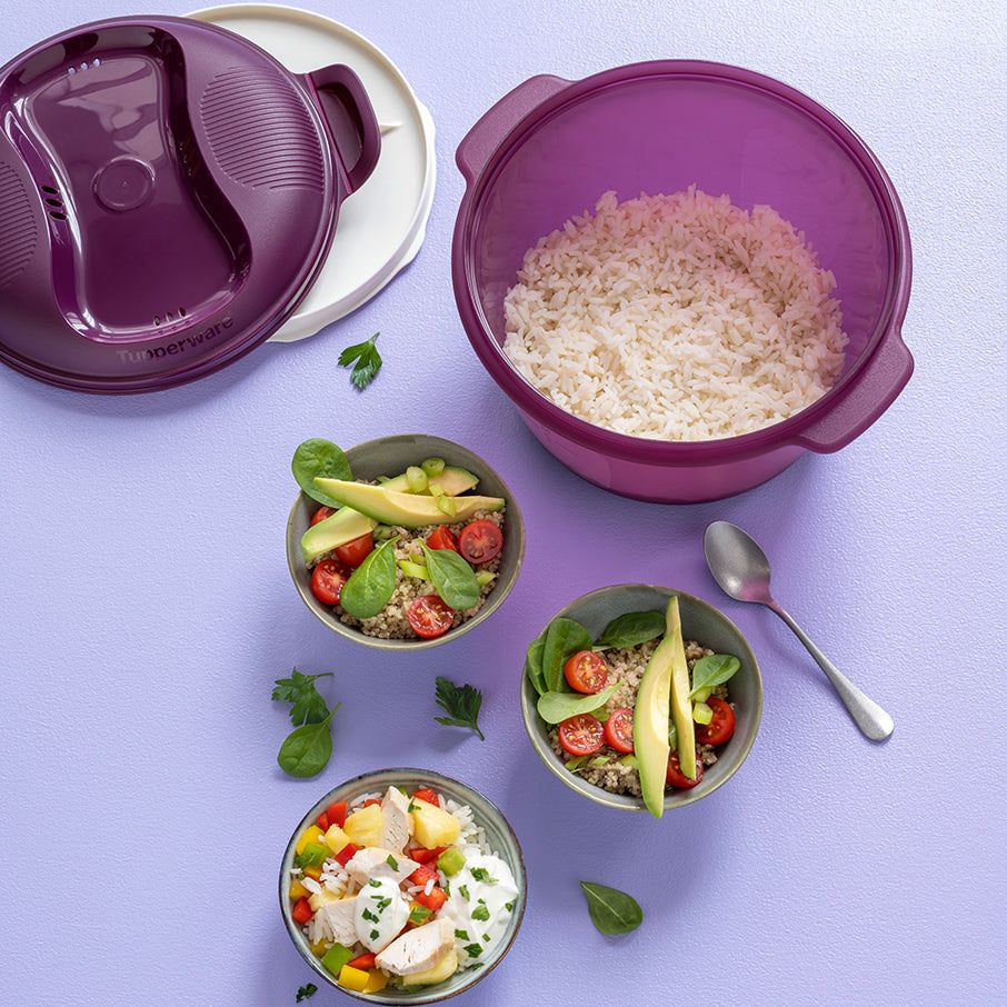 Tupperware Microwave Rice Maker Purple Cabbage | 097JDYZEX