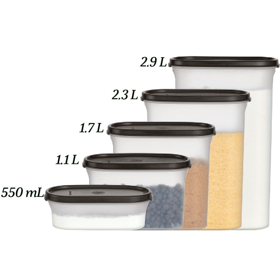 Tupperware Modular Mates Oval 3 Black | 497GDKVUI