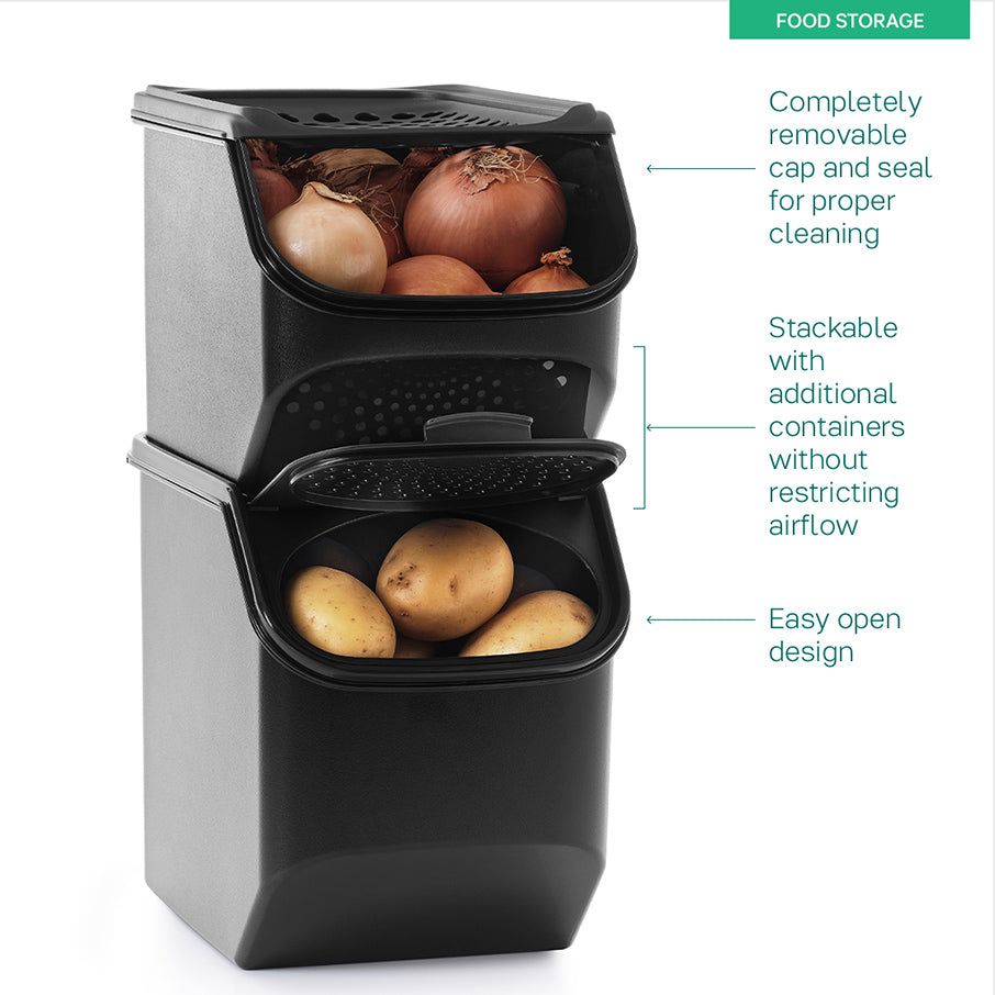 Tupperware Potato Smart Container Black | 835PKIGEL