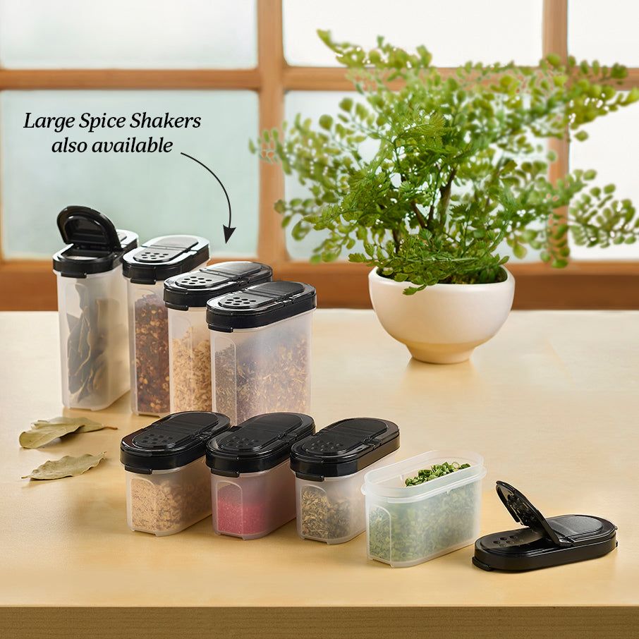 Tupperware Small Spice Shakers Black | 064QTUKCM