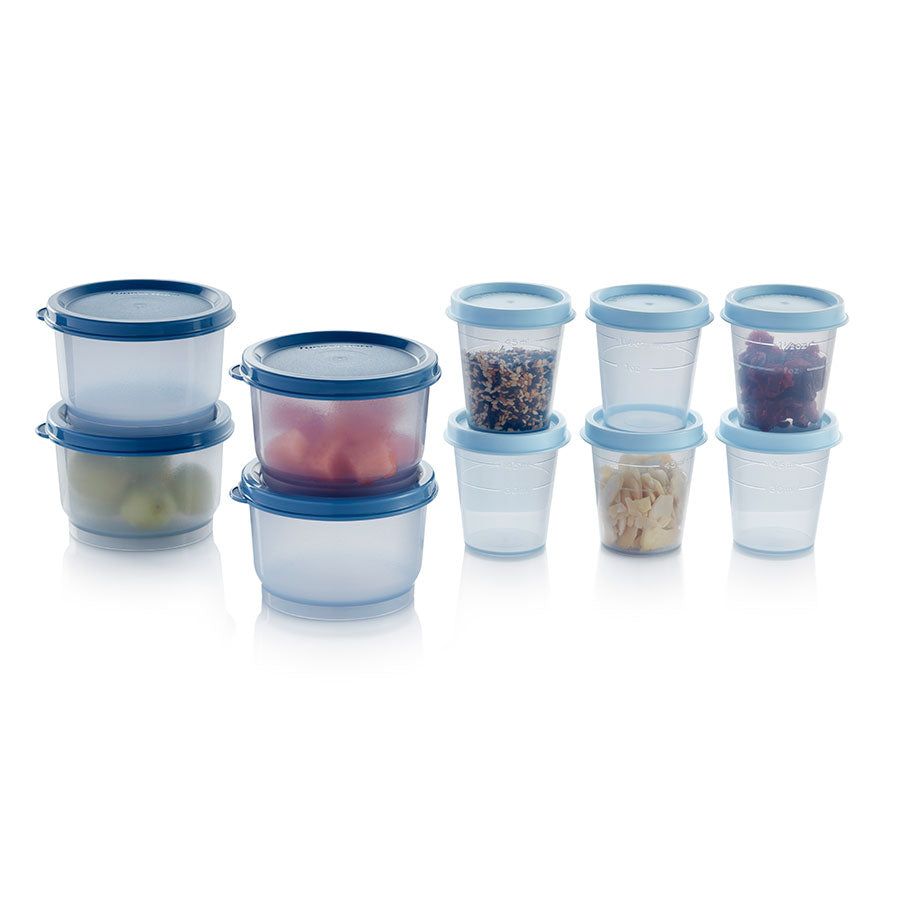 Tupperware Super Snack 10-pc. Set White / Blue / Light | 520RHGTUD