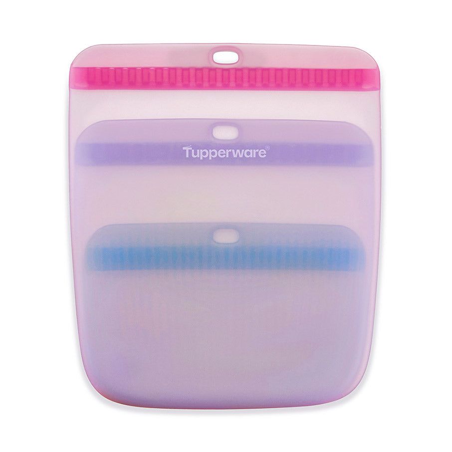 Tupperware The Ultimate Silicone Slim Bag Set Turquoise / White | 217AWYIPR