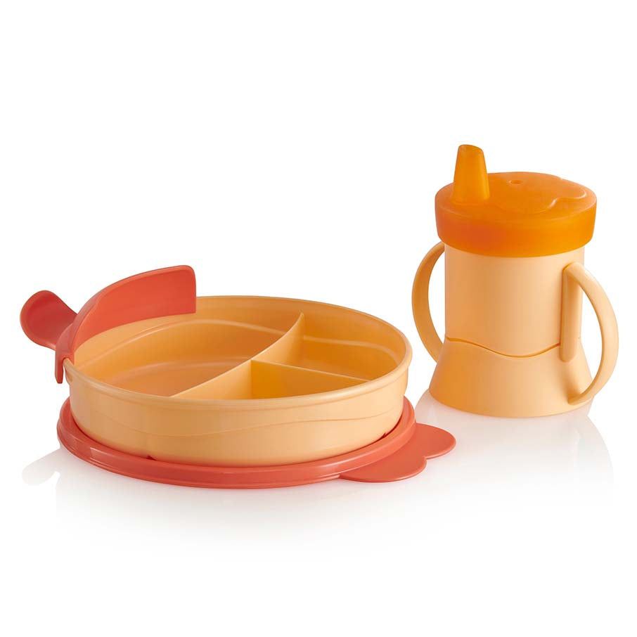 Tupperware Tupperkids Feeding Set Coral / Orange | 574IGZYCD