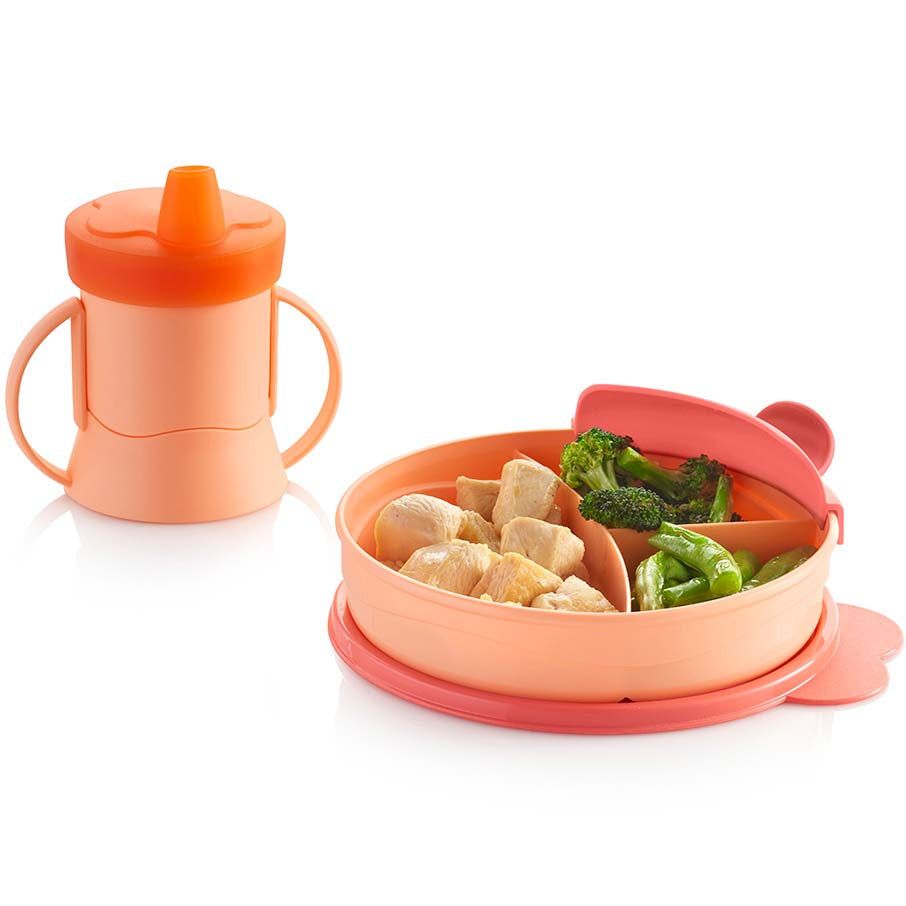 Tupperware Tupperkids Feeding Set Coral / Orange | 574IGZYCD